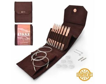 Lykke cypra bruin verwisselbare rondbreinaalden starter set 5''