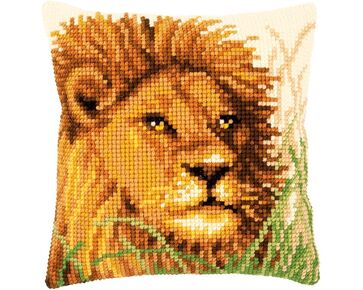Leeuw borduurkussen - Vervaco borduurpakket
