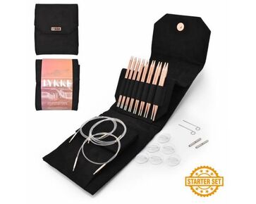 Lykke cypra zwart verwisselbare rondbreinaalden starter set 5''