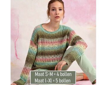 Ajour zomertrui breien- Lang Yarns Linello breipatroon
