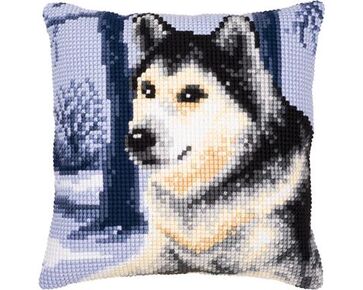 Husky borduurkussen - Vervaco borduurpakket