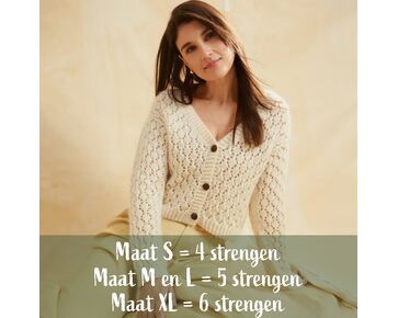 Damesvest Joie breien - Novita breipatroon