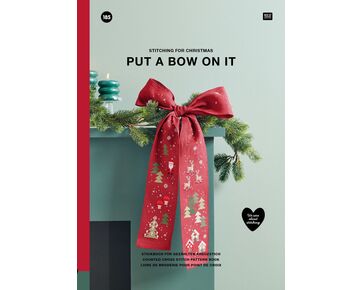 Borduurboekje 185 Put a bow on it - Rico Design borduurpatronen Kerst
