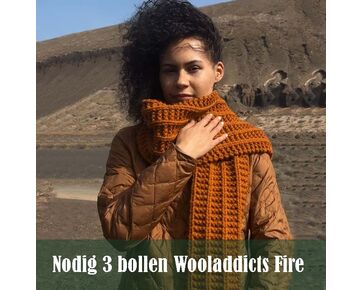 Sjaal breien - Wooladdicts Fire breipatroon