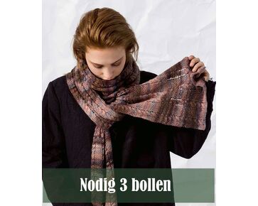Sjaal met kabels breien - Lang Yarns Dipinto breipatroon