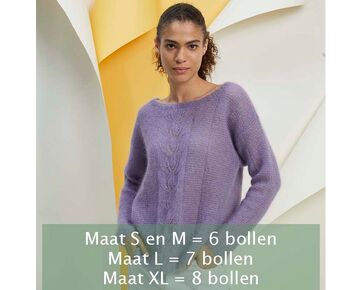 Mohair damestrui breien - Lang Yarns breipatroon
