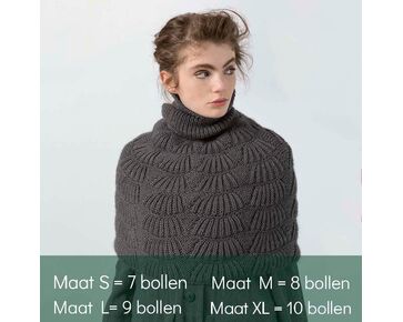 Dames poncho breien - Lang Yarns Stockholm breipatroon