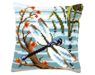 Libelle borduurkussen - Kussenpakket Vervaco | HobbyGigant