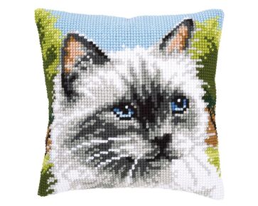 Siamees borduurkussen - Kussenpakket Vervaco | HobbyGigant