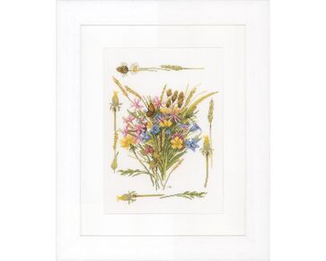 Veldboeket Marolein Bastin - LanArte kruissteek borduurpakket | hobbygigant.nl