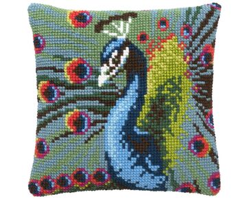 Pauw borduurkussen - PAKO borduurpakket | HobbyGigant