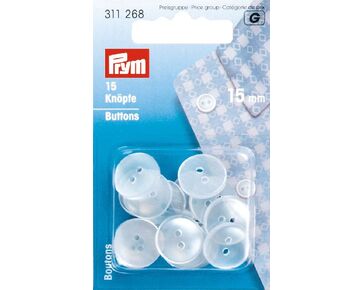 Polyester basic knopen 15 stuks 15 mm - Prym | hobbygigant.nl