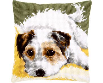 Kwispelend hondje borduurkussen - Kussenpakket Vervaco | HobbyGigant