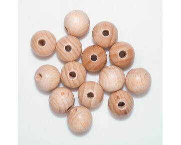 Houten kralen 15 mm - 14 stuks | hobbygigant.nl