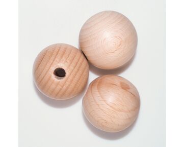Houten kralen 40 mm - 3 stuks | hobbygigant.nl