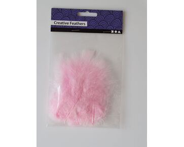 Decoratie veertjes 15 stuks - roze | hobbygigant.nl