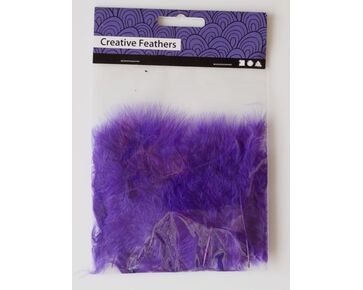 decoratie veertjes 15 stuks - paars | hobbygigant.nl