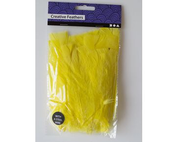 gekleurde veren geel | hobbygigant.nl