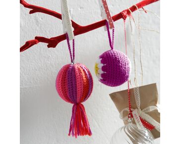 Kerstbal omhaken met kwastje