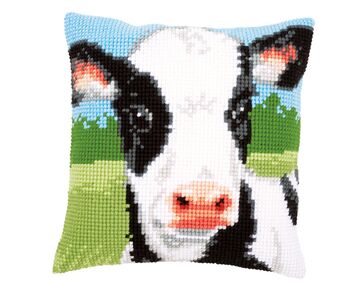 Koe borduurkussen - Vervaco borduurpakket | HobbyGigant
