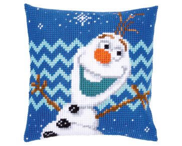 Olaf van Disney Frozen borduurkussen - Vervaco borduurpakket | HobbyGigant