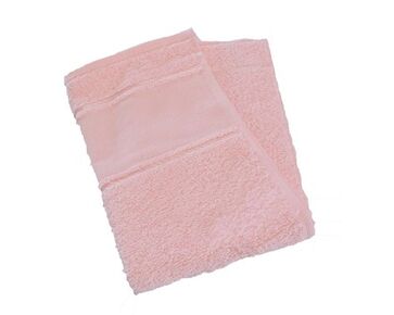 Badlaken roze met borduurrand | HobbyGigant