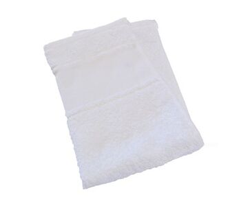 Handdoek wit met borduurrand | HobbyGigant