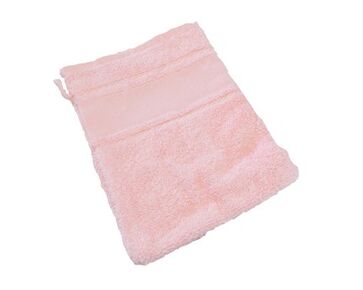 Washand roze met borduurrand | hobbygigant.nl