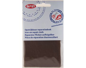Bruin opstrijkbaar reparatiedoek