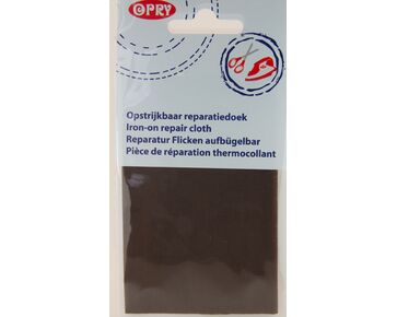 Bruin  opstrijkbaar reparatiedoek