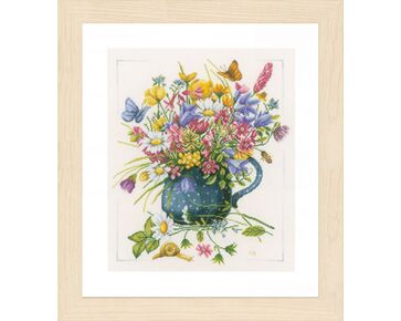 Veldbloemen Marjolein Bastin - LanArte kruissteek borduurpakket PN-0164074 | hobbygigant.nl
