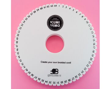 Disc rond 15 cm 64 inkepingen - Kumihimo