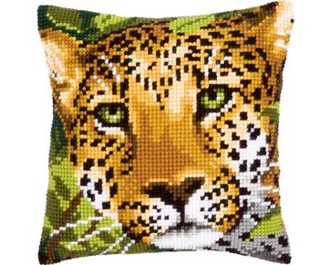 Luipaard borduurkussen - Vervaco borduurpakket | HobbyGigant
