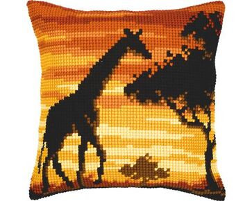 Giraf borduurkussen - Vervaco borduurpakket | HobbyGigant