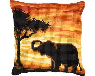 Olifant borduurkussen - Vervaco borduurpakket | HobbyGigant