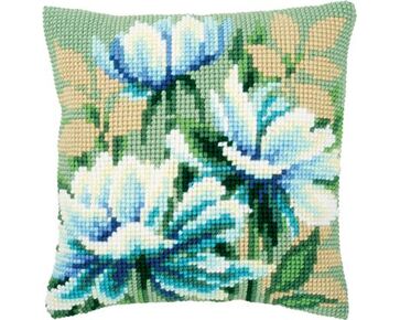 Japanse anemonen I borduurkussen - Vervaco borduurpakket | HobbyGigant