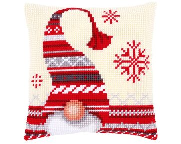 Kerstkabouter 1 - borduurkussen - Vervaco borduurpakket | HobbyGigant