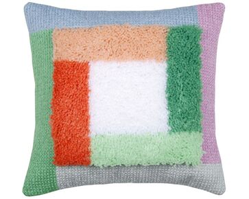 Abstracte vorm knoop- en borduurkussen - Vervaco borduurpakket | HobbyGigant