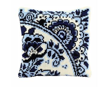 Delfts Blauw borduurkussen - PAKO borduurpakket | HobbyGigant