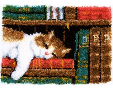 knooppakket vervaco vloerkleed knopen slapende kat