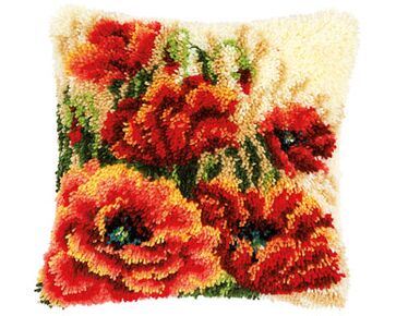 Klaprozen knoopkussen - Vervaco knooppakket | HobbyGigant