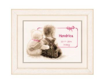 Geboortetegel Mijn liefste Knuffel - Vervaco borduurpakket