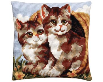 Katjes borduurkussen - PAKO borduurpakket | HobbyGigant