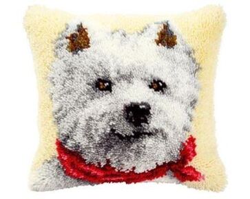Hond Westie knoopkussen - Vervaco knooppakket | HobbyGigant