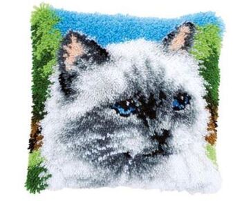 Kat Ragdoll knoopkussen - Vervaco knooppakket | HobbyGigant