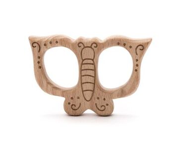 Bijtring Hout Vlinder - Durable