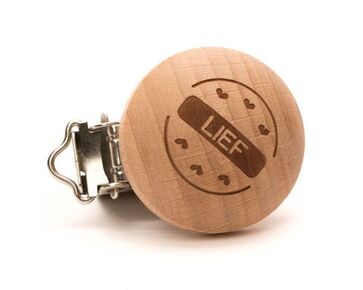 Speenclip Hout - Lief - Durable - 2 stuks | HobbyGigant