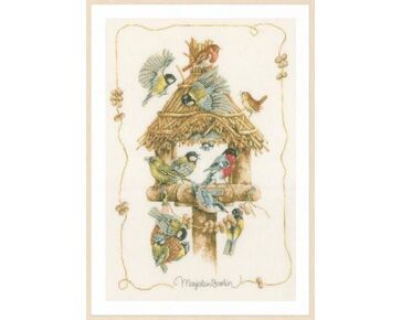 Vogelhuisje Marjolein Bastin - LanArte kruissteek borduurpakket PN-0007962 | hobbygigant.nl