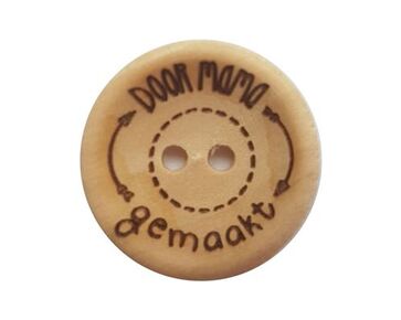 Durable - Houten knopen - 30 mm - Door mama gemaakt - 2 stuks