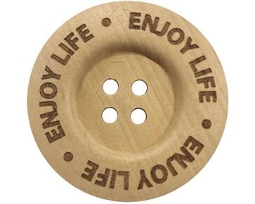 Durable - Houten knopen - 40 mm - Enjoy Life - 2 stuks